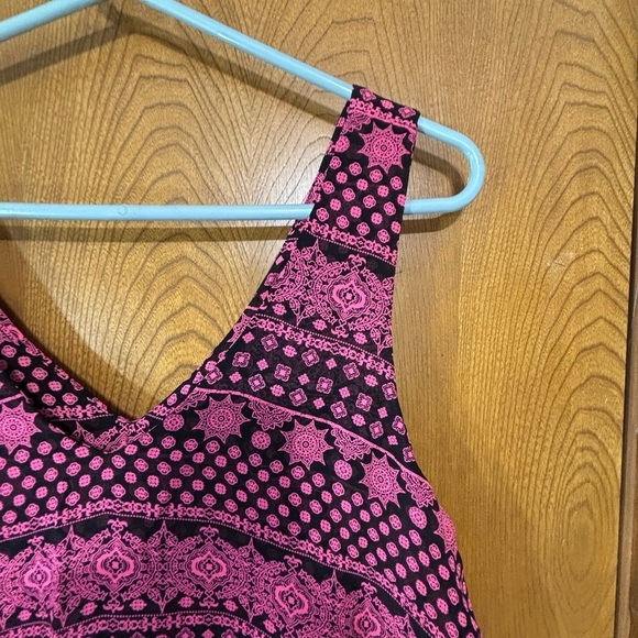 Shinestar Pink and Black Patterned Tank Top - Picture 5 of 8